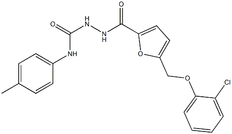 1-[[5-[(2-chlorophenoxy)methyl]furan-2-carbonyl]amino]-3-(4-methylphenyl)urea 구조식 이미지