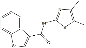 N-(4,5-dimethyl-1,3-thiazol-2-yl)-1-benzothiophene-3-carboxamide Structure