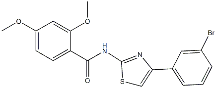 N-[4-(3-bromophenyl)-1,3-thiazol-2-yl]-2,4-dimethoxybenzamide 구조식 이미지