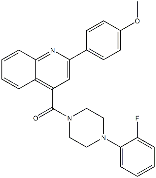 [4-(2-fluorophenyl)piperazin-1-yl]-[2-(4-methoxyphenyl)quinolin-4-yl]methanone 구조식 이미지