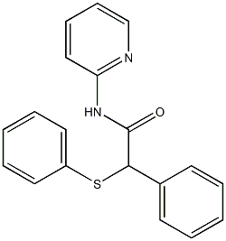 2-phenyl-2-phenylsulfanyl-N-pyridin-2-ylacetamide Structure