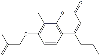 8-methyl-7-(2-methylprop-2-enoxy)-4-propylchromen-2-one Structure