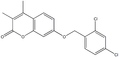 7-[(2,4-dichlorophenyl)methoxy]-3,4-dimethylchromen-2-one 구조식 이미지