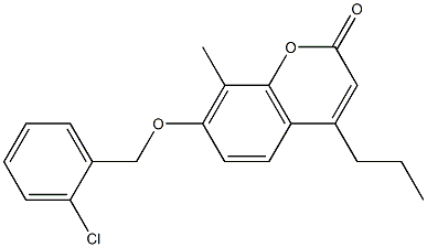 7-[(2-chlorophenyl)methoxy]-8-methyl-4-propylchromen-2-one Structure