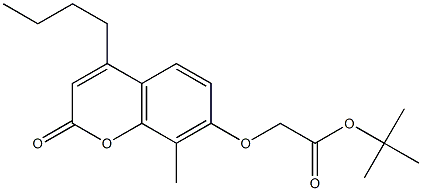 tert-butyl 2-(4-butyl-8-methyl-2-oxochromen-7-yl)oxyacetate Structure