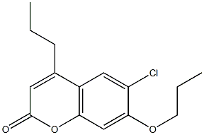 6-chloro-7-propoxy-4-propylchromen-2-one 구조식 이미지