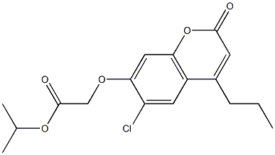 propan-2-yl 2-(6-chloro-2-oxo-4-propylchromen-7-yl)oxyacetate 구조식 이미지