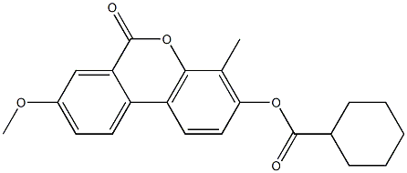 (8-methoxy-4-methyl-6-oxobenzo[c]chromen-3-yl) cyclohexanecarboxylate 구조식 이미지