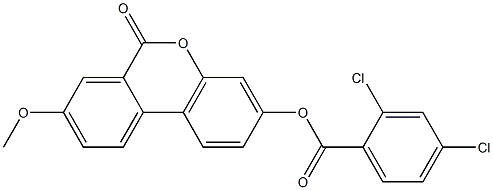 (8-methoxy-6-oxobenzo[c]chromen-3-yl) 2,4-dichlorobenzoate 구조식 이미지