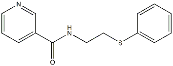 N-(2-phenylsulfanylethyl)pyridine-3-carboxamide 구조식 이미지