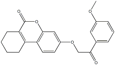 3-[2-(3-methoxyphenyl)-2-oxoethoxy]-7,8,9,10-tetrahydrobenzo[c]chromen-6-one 구조식 이미지