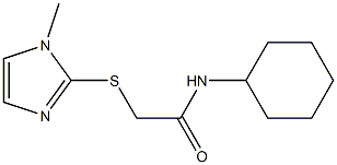 N-cyclohexyl-2-(1-methylimidazol-2-yl)sulfanylacetamide 구조식 이미지