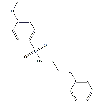 4-methoxy-3-methyl-N-(2-phenoxyethyl)benzenesulfonamide Structure