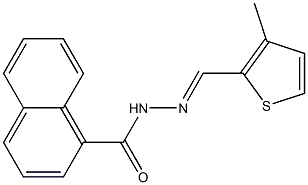 N-[(E)-(3-methylthiophen-2-yl)methylideneamino]naphthalene-1-carboxamide Structure