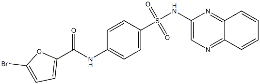 5-bromo-N-[4-(quinoxalin-2-ylsulfamoyl)phenyl]furan-2-carboxamide 구조식 이미지