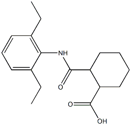 2-[(2,6-diethylphenyl)carbamoyl]cyclohexane-1-carboxylic acid 구조식 이미지