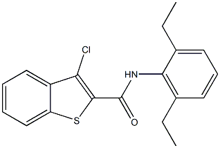 3-chloro-N-(2,6-diethylphenyl)-1-benzothiophene-2-carboxamide 구조식 이미지