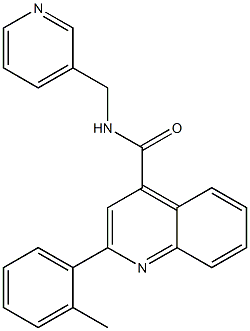 2-(2-methylphenyl)-N-(pyridin-3-ylmethyl)quinoline-4-carboxamide 구조식 이미지