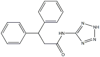 3,3-diphenyl-N-(2H-tetrazol-5-yl)propanamide Structure