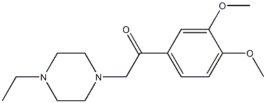 2-(3,4-dimethoxyphenyl)-1-(4-ethylpiperazin-1-yl)ethanone 구조식 이미지