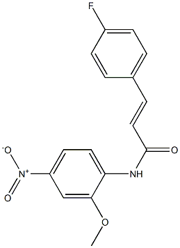 (E)-3-(4-fluorophenyl)-N-(2-methoxy-4-nitrophenyl)prop-2-enamide 구조식 이미지