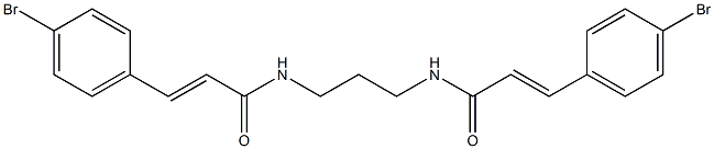 (E)-3-(4-bromophenyl)-N-[3-[[(E)-3-(4-bromophenyl)prop-2-enoyl]amino]propyl]prop-2-enamide 구조식 이미지