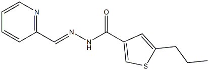 5-propyl-N-[(E)-pyridin-2-ylmethylideneamino]thiophene-3-carboxamide Structure