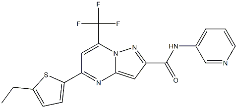 5-(5-ethylthiophen-2-yl)-N-pyridin-3-yl-7-(trifluoromethyl)pyrazolo[1,5-a]pyrimidine-2-carboxamide Structure