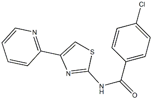 4-chloro-N-(4-pyridin-2-yl-1,3-thiazol-2-yl)benzamide Structure