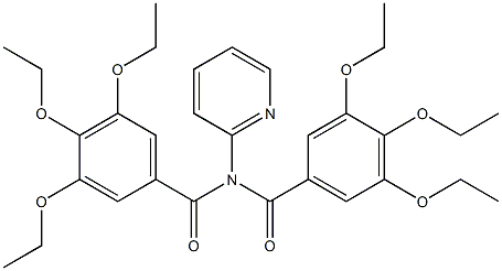 3,4,5-triethoxy-N-pyridin-2-yl-N-(3,4,5-triethoxybenzoyl)benzamide 구조식 이미지