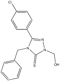 4-benzyl-5-(4-chlorophenyl)-2-(hydroxymethyl)-1,2,4-triazole-3-thione Structure