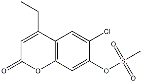 (6-chloro-4-ethyl-2-oxochromen-7-yl) methanesulfonate 구조식 이미지