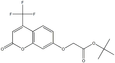 tert-butyl 2-[2-oxo-4-(trifluoromethyl)chromen-7-yl]oxyacetate 구조식 이미지