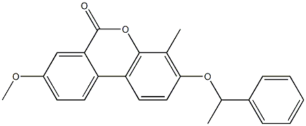 8-methoxy-4-methyl-3-(1-phenylethoxy)benzo[c]chromen-6-one 구조식 이미지