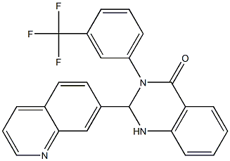 2-quinolin-7-yl-3-[3-(trifluoromethyl)phenyl]-1,2-dihydroquinazolin-4-one 구조식 이미지