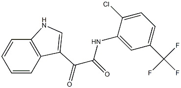 N-[2-chloro-5-(trifluoromethyl)phenyl]-2-(1H-indol-3-yl)-2-oxoacetamide Structure