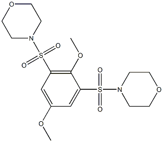 4-(2,5-dimethoxy-3-morpholin-4-ylsulfonylphenyl)sulfonylmorpholine 구조식 이미지