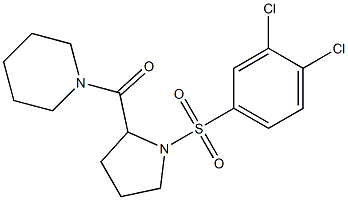 [1-(3,4-dichlorophenyl)sulfonylpyrrolidin-2-yl]-piperidin-1-ylmethanone 구조식 이미지