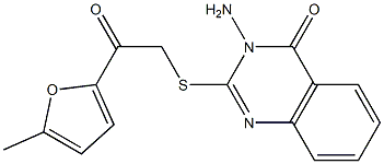 3-amino-2-[2-(5-methylfuran-2-yl)-2-oxoethyl]sulfanylquinazolin-4-one 구조식 이미지