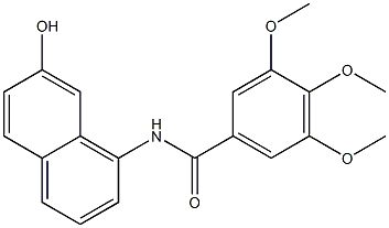 N-(7-hydroxynaphthalen-1-yl)-3,4,5-trimethoxybenzamide 구조식 이미지