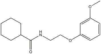 N-[2-(3-methoxyphenoxy)ethyl]cyclohexanecarboxamide 구조식 이미지