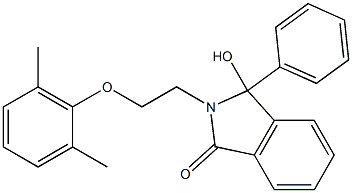 2-[2-(2,6-dimethylphenoxy)ethyl]-3-hydroxy-3-phenylisoindol-1-one 구조식 이미지