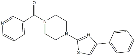 [4-(4-phenyl-1,3-thiazol-2-yl)piperazin-1-yl]-pyridin-3-ylmethanone 구조식 이미지