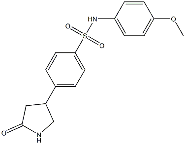 N-(4-methoxyphenyl)-4-(5-oxopyrrolidin-3-yl)benzenesulfonamide 구조식 이미지