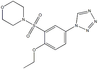4-[2-ethoxy-5-(tetrazol-1-yl)phenyl]sulfonylmorpholine 구조식 이미지