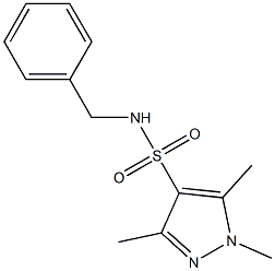 N-benzyl-1,3,5-trimethylpyrazole-4-sulfonamide Structure