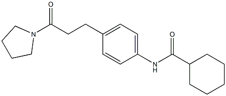 N-[4-(3-oxo-3-pyrrolidin-1-ylpropyl)phenyl]cyclohexanecarboxamide 구조식 이미지