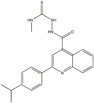 1-methyl-3-[[2-(4-propan-2-ylphenyl)quinoline-4-carbonyl]amino]thiourea Structure