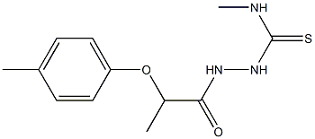 1-methyl-3-[2-(4-methylphenoxy)propanoylamino]thiourea Structure