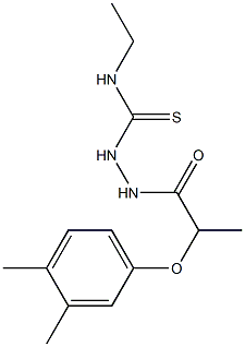 1-[2-(3,4-dimethylphenoxy)propanoylamino]-3-ethylthiourea Structure